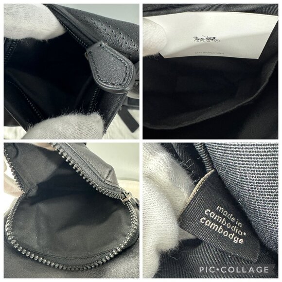 NWOT Authentic Coach # 2944 Black Leather Ranger Mini Pack - Picture 13 of 15